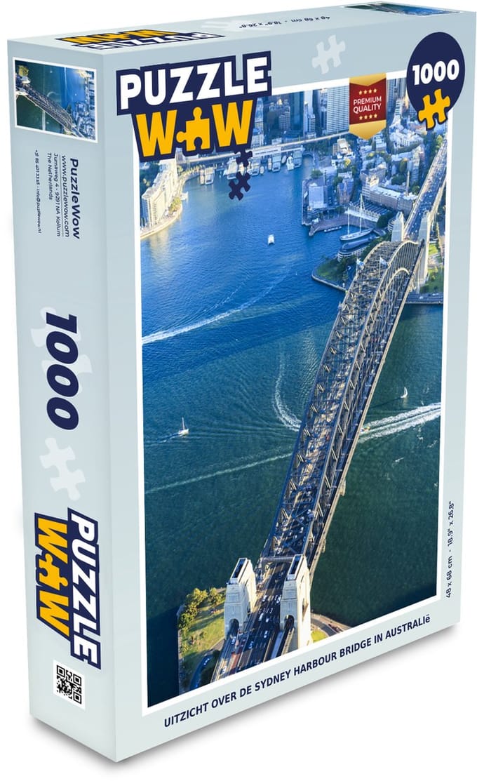 Puzzel Uitzicht over de Sydney Harbour Bridge in Australië - Legpuzzel - Puzzel 1000 stukjes volwassenen