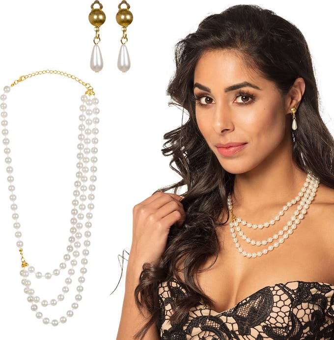 Boland - Set Pearl - Volwassenen - Vrouwen - Charleston - 20's - Roaring Twenties