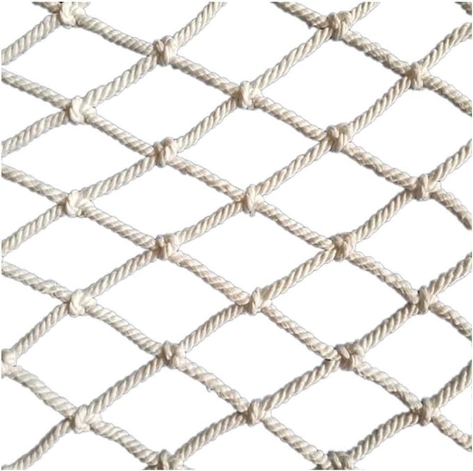Veiligheidsnet - Balustrade net - Huisdier beschermen - Handgeweven constructie - 4x4 meter - Wit