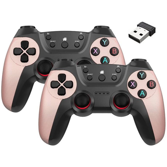 VAORLO Draadloze verdubbelt game Controller Voor Linux/Android telefoon Voor Game Box Game stick PC Smart TV Box 2.4G gamepad Joystick