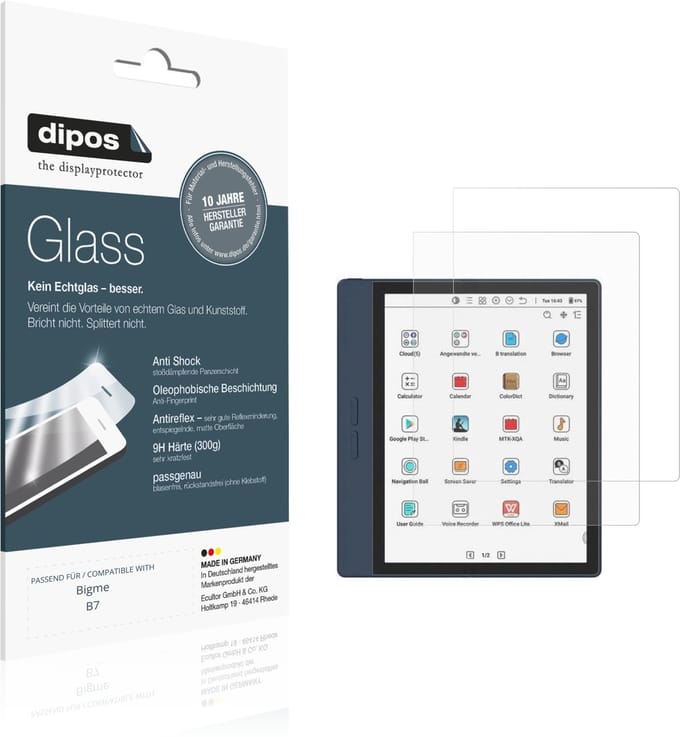 dipos – 2x Matte Pantserfolie geschikt voor Bigme B7 | 9H Screenprotector