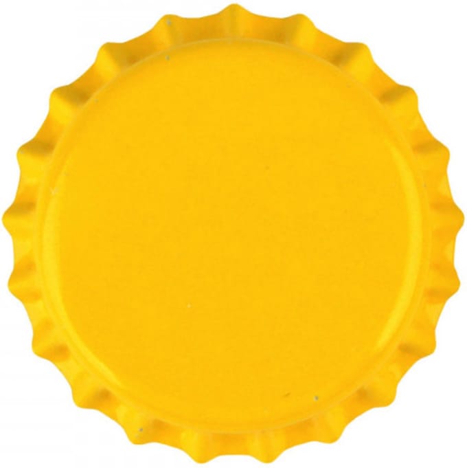 Kroonkurken Geel 26 mm (verpakt per 100 stuks)