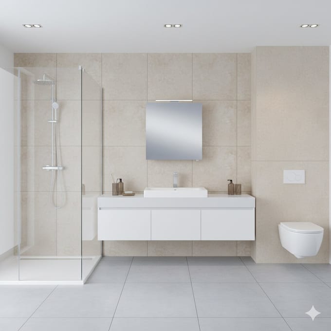 AquaVik Spiegelkast Lysande 60x60x14 cm LED