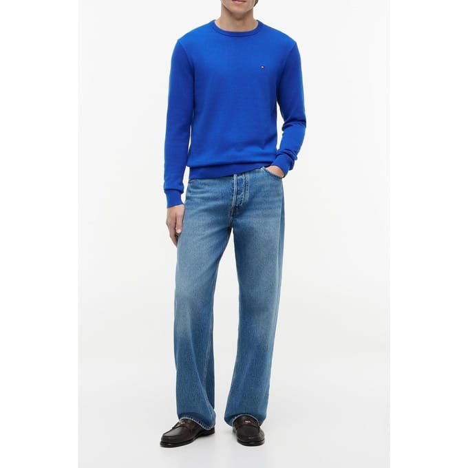 Tommy Hilfiger Essential Seasonal Cotton Regal Blue Größe: M | Pullover Outlet | Herren | Blau