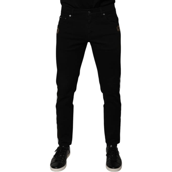 Slimfit Jeans met Kroonpatch Detail