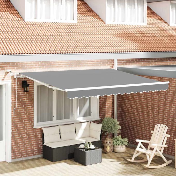 vidaXL - Zonnescherm - Frame - Wit - 3 - x - 2,5 - m - Aluminium