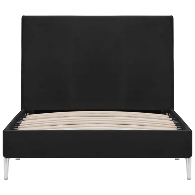 vidaXL - Bedframe - stof - zwart - 90x200 - cm