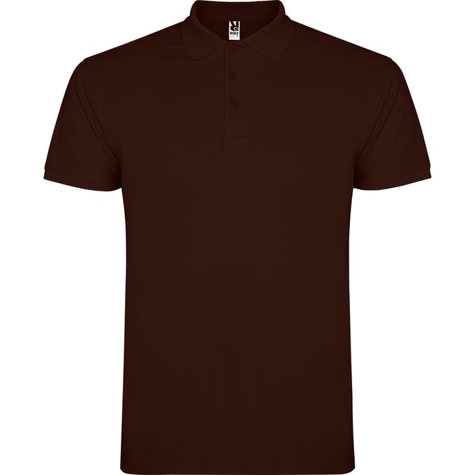 Roly Heren Ster Poloshirt (Chocolade)