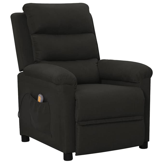 vidaXL - Massagestoel - stof - zwart