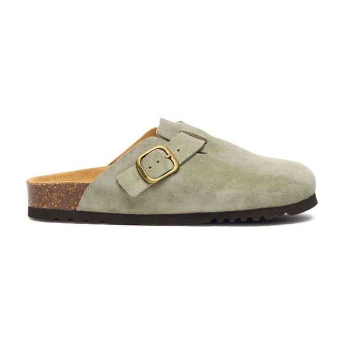 Scholl Klomp Fae Suede Vrouwen - Salie
