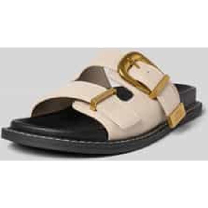 Slippers met doornsluiting en labeldetail, model 'ARCH'