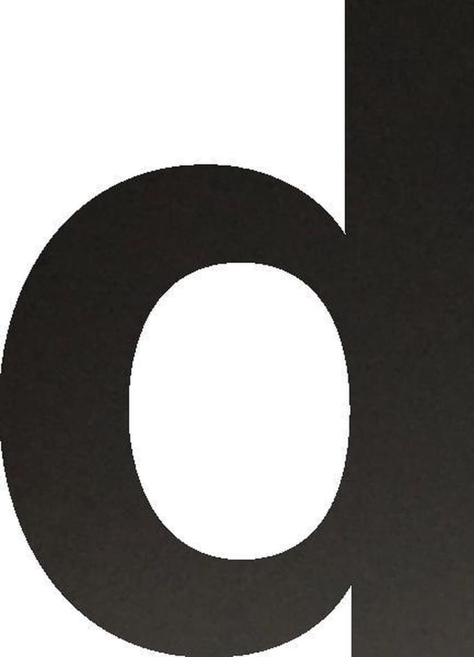 Huisnummer 30 cm - Letter d - Mat Zwart