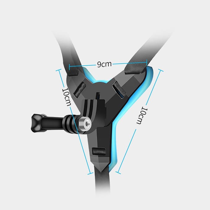 Full Face Helm Kinbevestiging Kaakhouder Motorhelmriem voor Go Pro gray