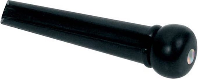 Boston brugpen, kunststof, zwart, 3mm parelmoer stip, 12-pack
