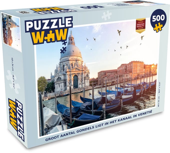 Puzzel Water - Vogel - Italië - Gondel - Legpuzzel - Puzzel 500 stukjes