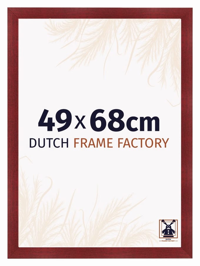 Fotolijst 49x68 cm - MDF - Wijnrood Geveegd - Praag