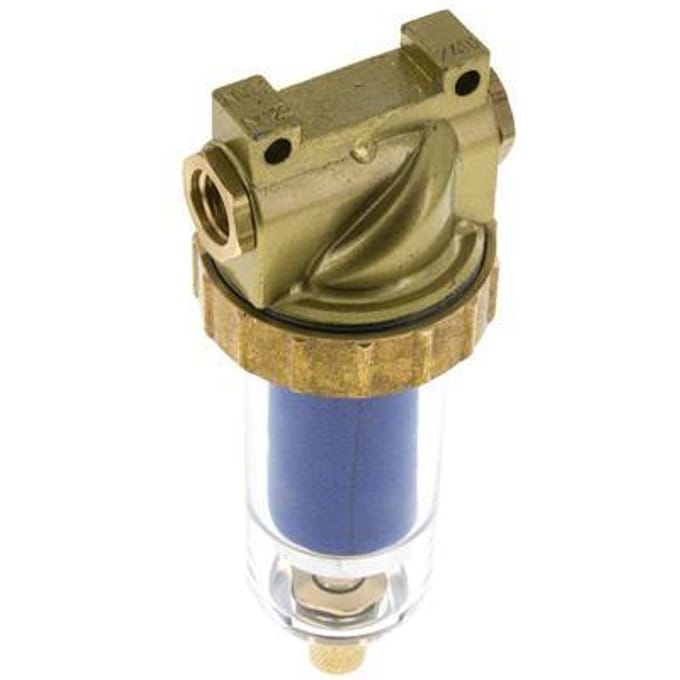 Microfilter 0.01micron G1/4'' 560l/min Semi-Auto Polycarbonaat Standaard 1