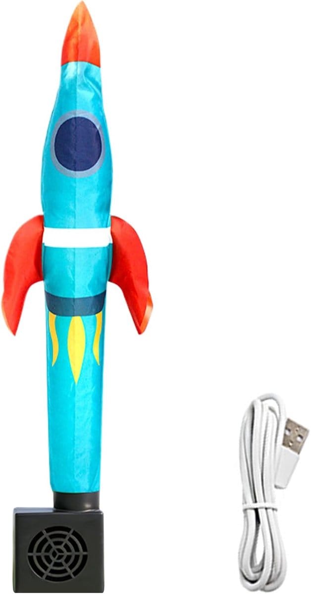 Opblaasbare Danspop - Schuddende Man - Feestdecoratie Buiten - Dynamische Beweging - 50cm Hoog - Raket