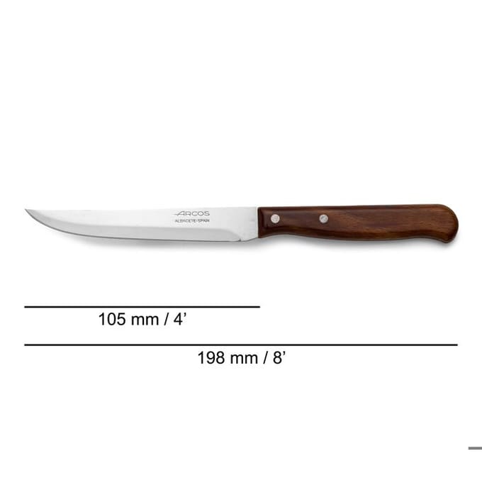 Groentemes - ARCOS - Latina - 105 mm - Roestvrij staal - Traditioneel houten handvat