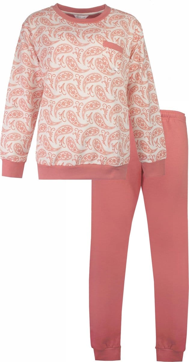 Tenderness Dames Pyjama - Fleece - Ronde Hals - Roze - Maat L