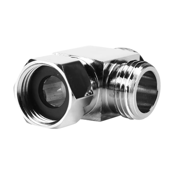 3-weg Messing Chroom Omsteller G1/2  T-vorm Adapter Waarde voor Douchearm Gemonteerd white
