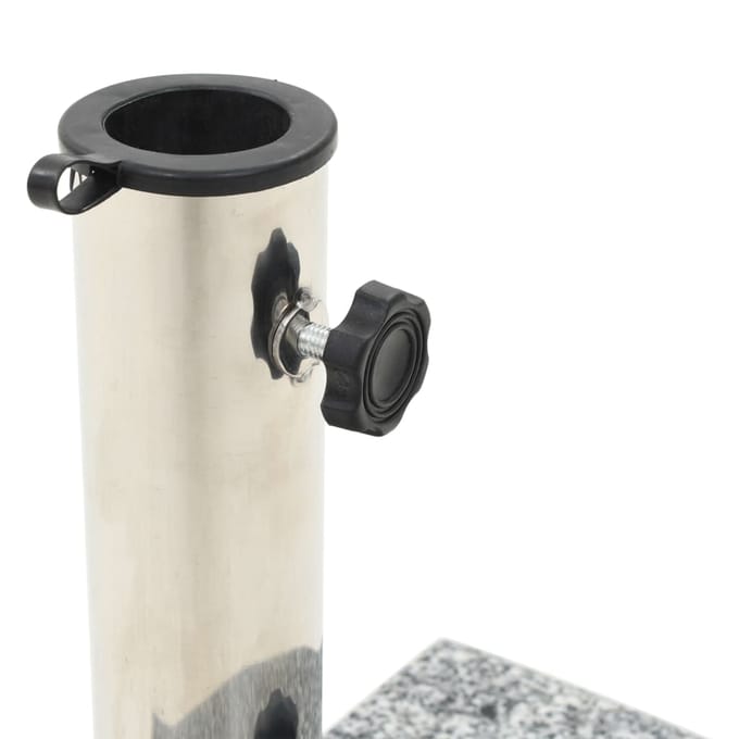 vidaXL - Parasolvoet - gebogen - 10 - kg - graniet - grijs