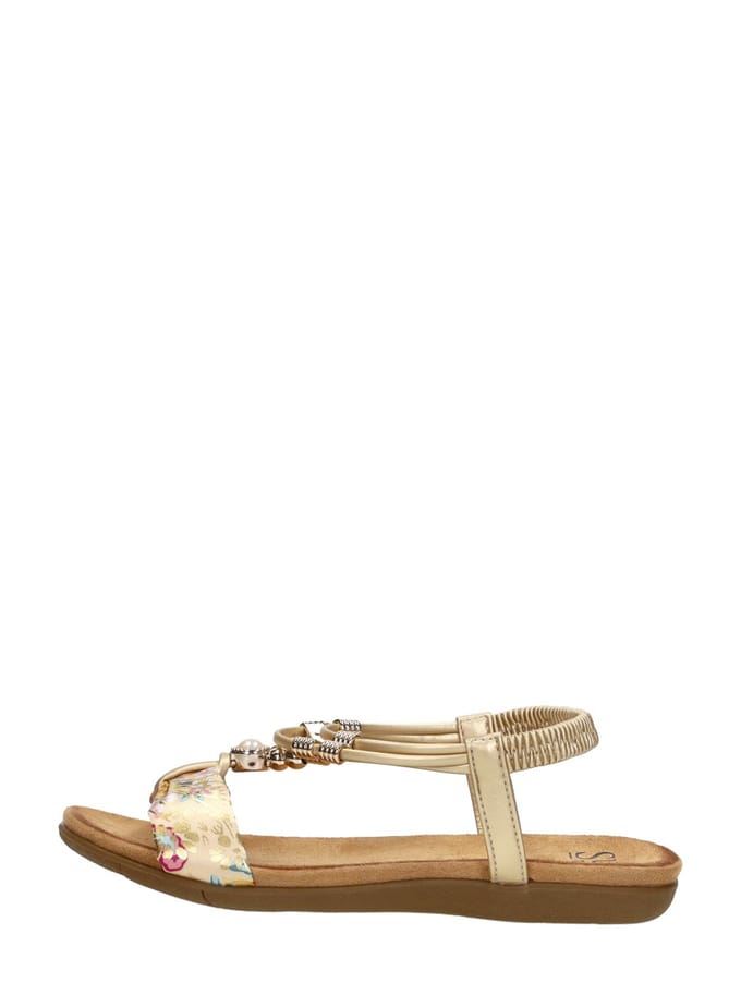 SUB55 Sandalen Plat Sandalen Plat - Goudkleur - Maat 37