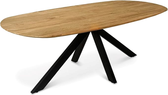 Eettafel Runa Deens ovaal mangohout 160 cm - Naturel