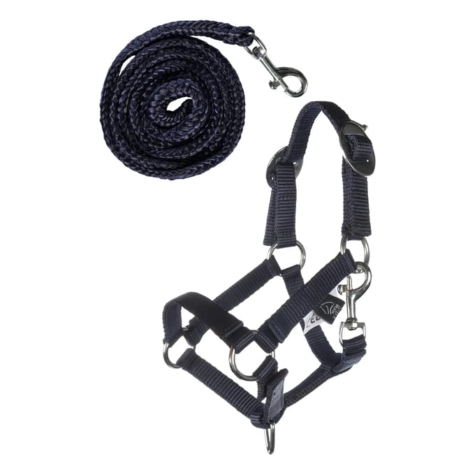HKM HALSTER EN TOUW HOBBY HORSING BASIC Donkerblauw