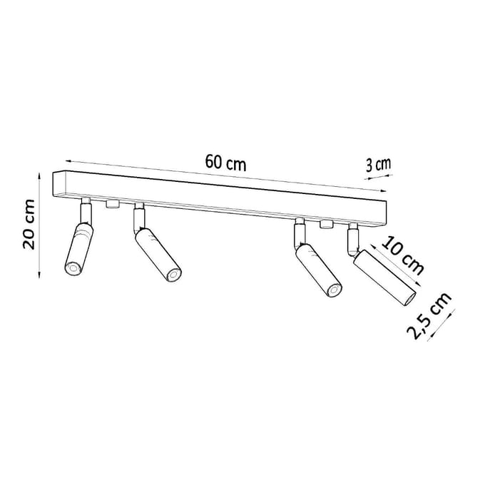 Plafondlamp Sollux Lighting Eyetech 4