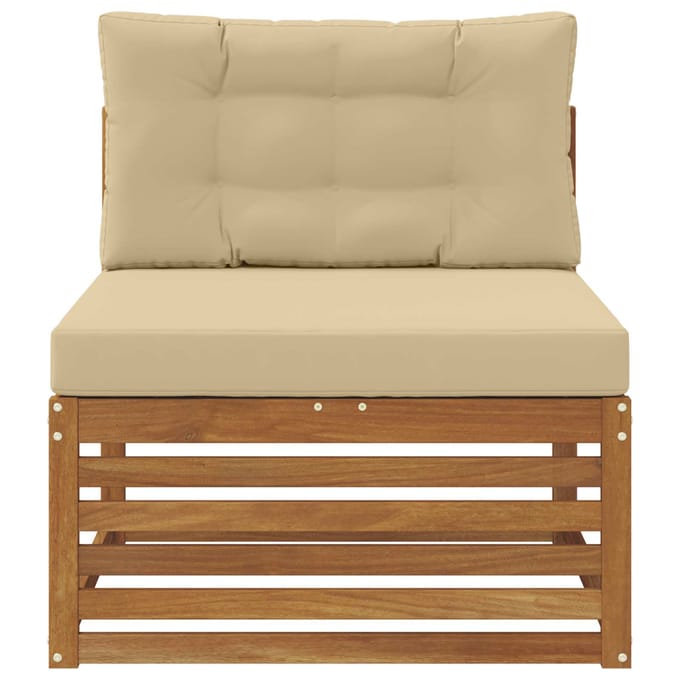 vidaXL - Buiten - Middelste - sofa - Massief - Acacia - Hout - Naturel
