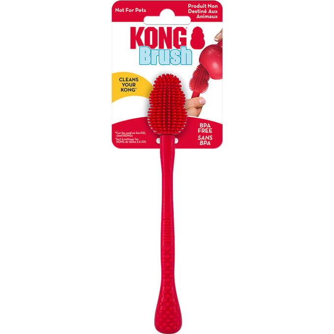 KONG Classic S (7 cm) + KONG Schoonmaakborstel hondenspeelgoed