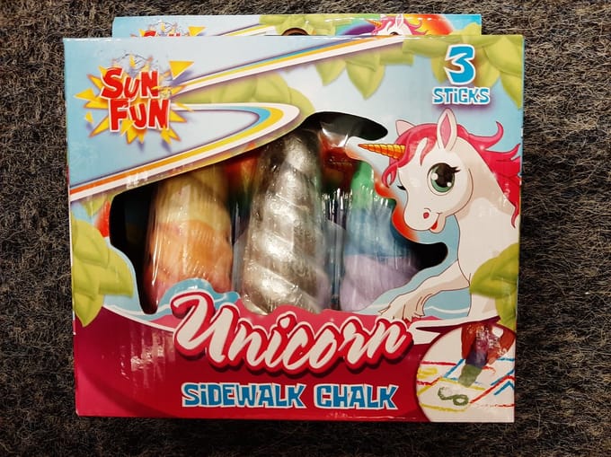 Sun Fun Stoepkrijt Unicorn hoorn 8cm