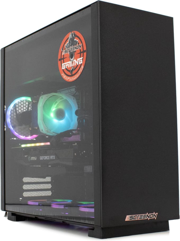 ScreenON - Black Widow - Ryzen 7 - 1TB M.2 SSD - RTX 3080 - 64GB RAM - GamePC