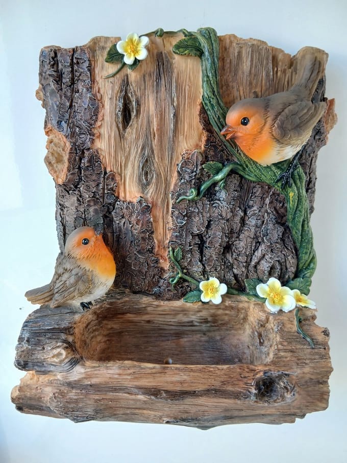 Vogel beeld vogel voerbakje PRACHTIG 22 x 19 x 9 cm
