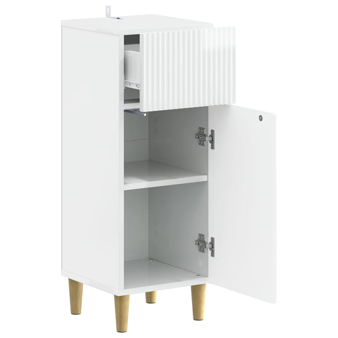 vidaXL - Badkamer - Opbergkast - ARNHEM - Hoogglans - Wit - 30 - x - 31 - x - 80 - cm