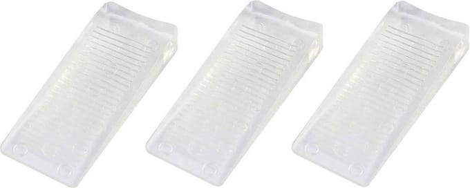 Benson Deurwig - 3x - flexibel rubber - 21 mm - stopper - transparant - deurstop