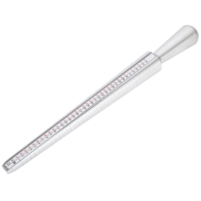 Vinger UK Ringmaat Stok Maatbepaling Meetstok Sieraden Maat Meetinstrument (Ringsizer) white