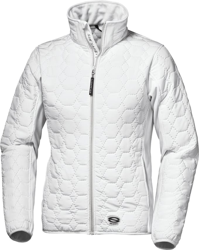 SIR SAFETY THERMO LADIES Softshell Werkjas DAMES Veiligheidsjas Wit - Winddicht - Gevoerd - Elastische Boorden