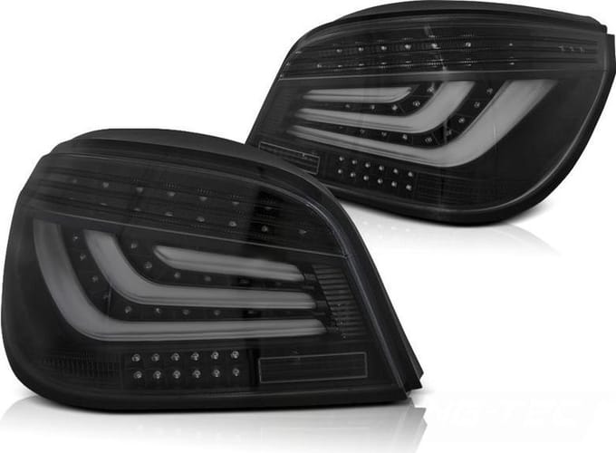 Achterlichten BMW E60 03 07-12 09 ZWART LED STRIP