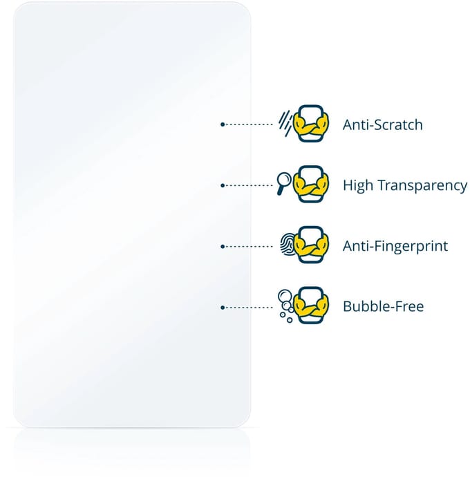 BROTECT - Screenprotector voor Oracle Micros Tablet 721 - Folie Beschermfolie transparant 2 Stuks
