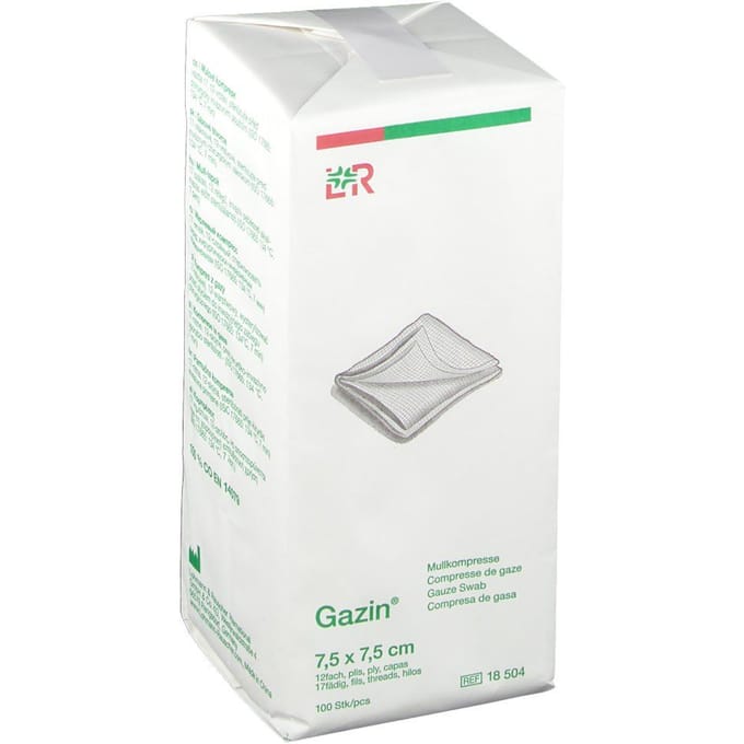 Gazin Gaaskompres 7.5 x 7.5cm 18504 100 Compressen