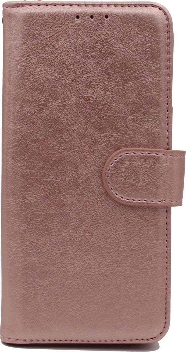 HB Hoesje Geschikt voor Apple iPhone 7 Plus & 8 Plus - Rosegoud - Luxe Kunstlederen Portemonnee Book Case
