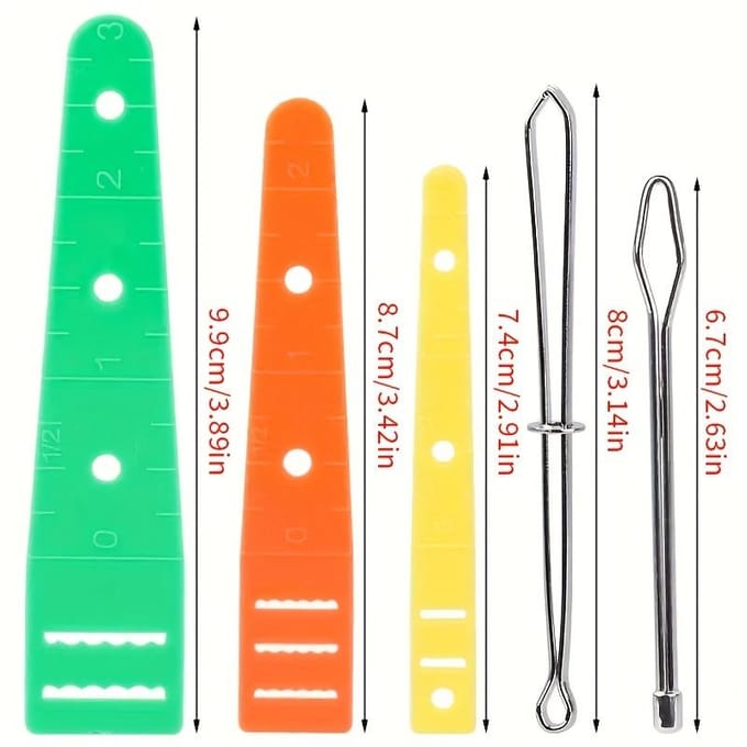 5-delige Naaigereedschapset voor Hoodies & Doe-het-zelf Projecten - Vervanging Elastisch Band, Koord Verstelgereedschap in Gemengde Kleuren green
