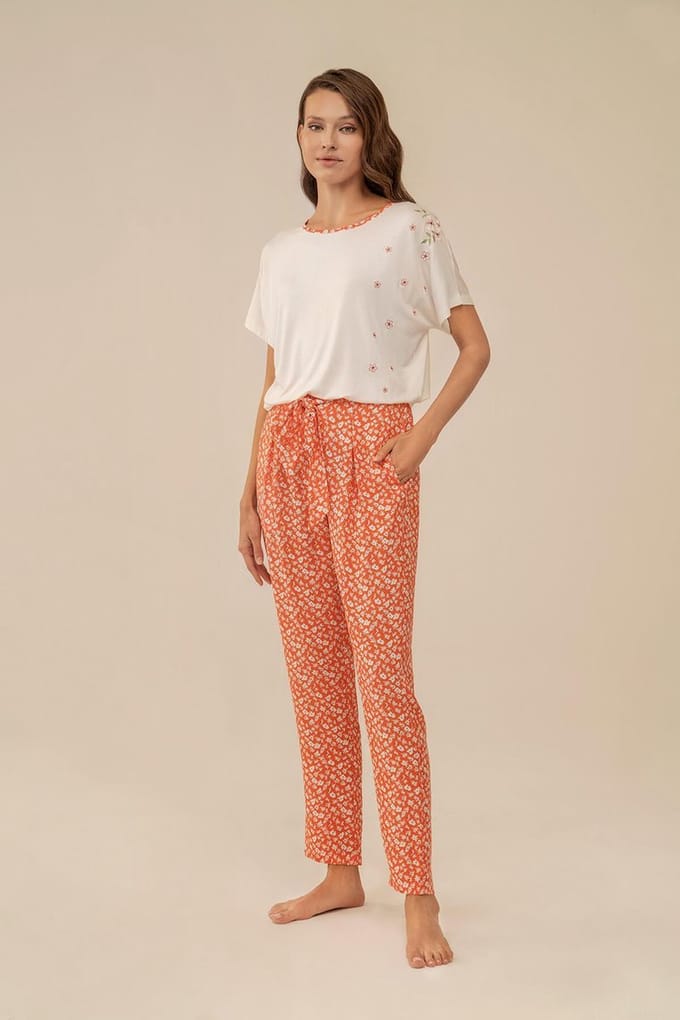 Feyza - Dames Pyjama Set, Korte Mouwen - S