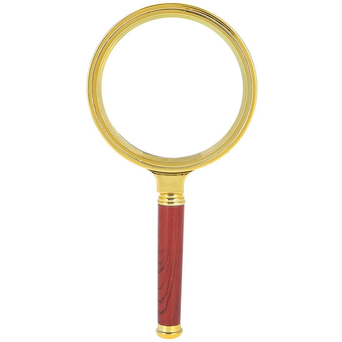 6X Vergrootglas Handheld Draagbare Loep met Afneembaar Houten Handvat voor Lezen Controleren van Sieraden