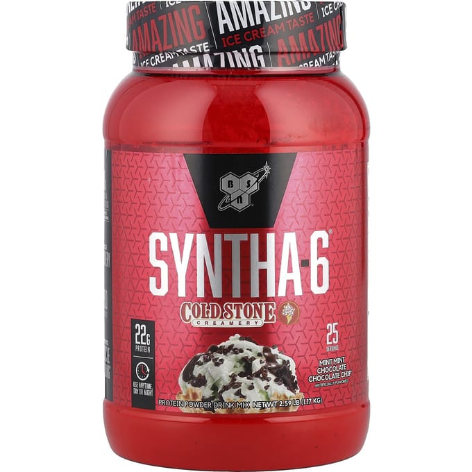 BSN, Synta-6, Cold Stone Creamery, Menthe Chocolat Pépites de Chocolat, 1,18 kg (1,17 kg)