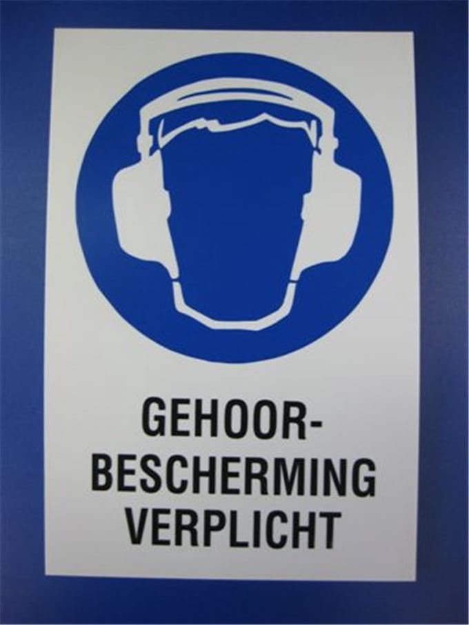 Bord 20X30 Pvc Gehoorbeschermer Verpl