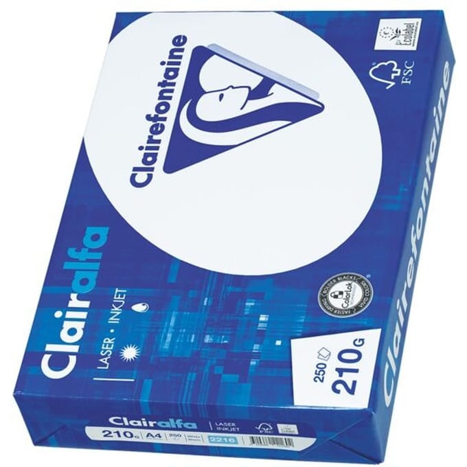 Clairefontaine Clairalfa presentatiepapier formaat A4 210 g pak van 250 vel