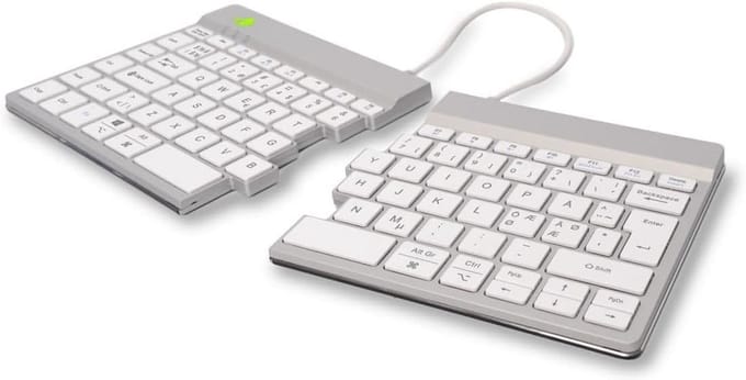 Ergonomisch Splits toetsenbord Bluetooth met Pauze-Software, Vermindert RSI Klachten